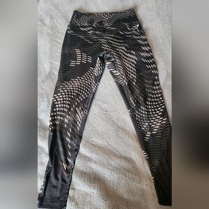 Gymshark Black & Light Gray Abstract Print High-Rise Leggings